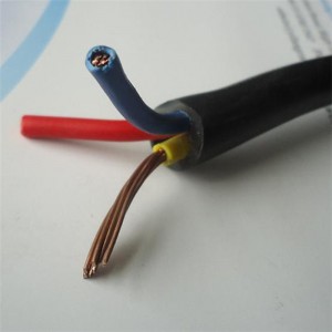 0,6 / 1kv 3 X 6mm2 LV strømkabel Pvc isoleret Cu fast / strandet leder