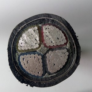 Elektrisk kraft Xlpe armeret kabel / 4 kernet armeret kabel