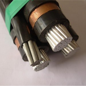 MV Kobber / Aluminium antenne bundtlederkabel 6.35 / 11KV 3x95mm2 3X185mm2